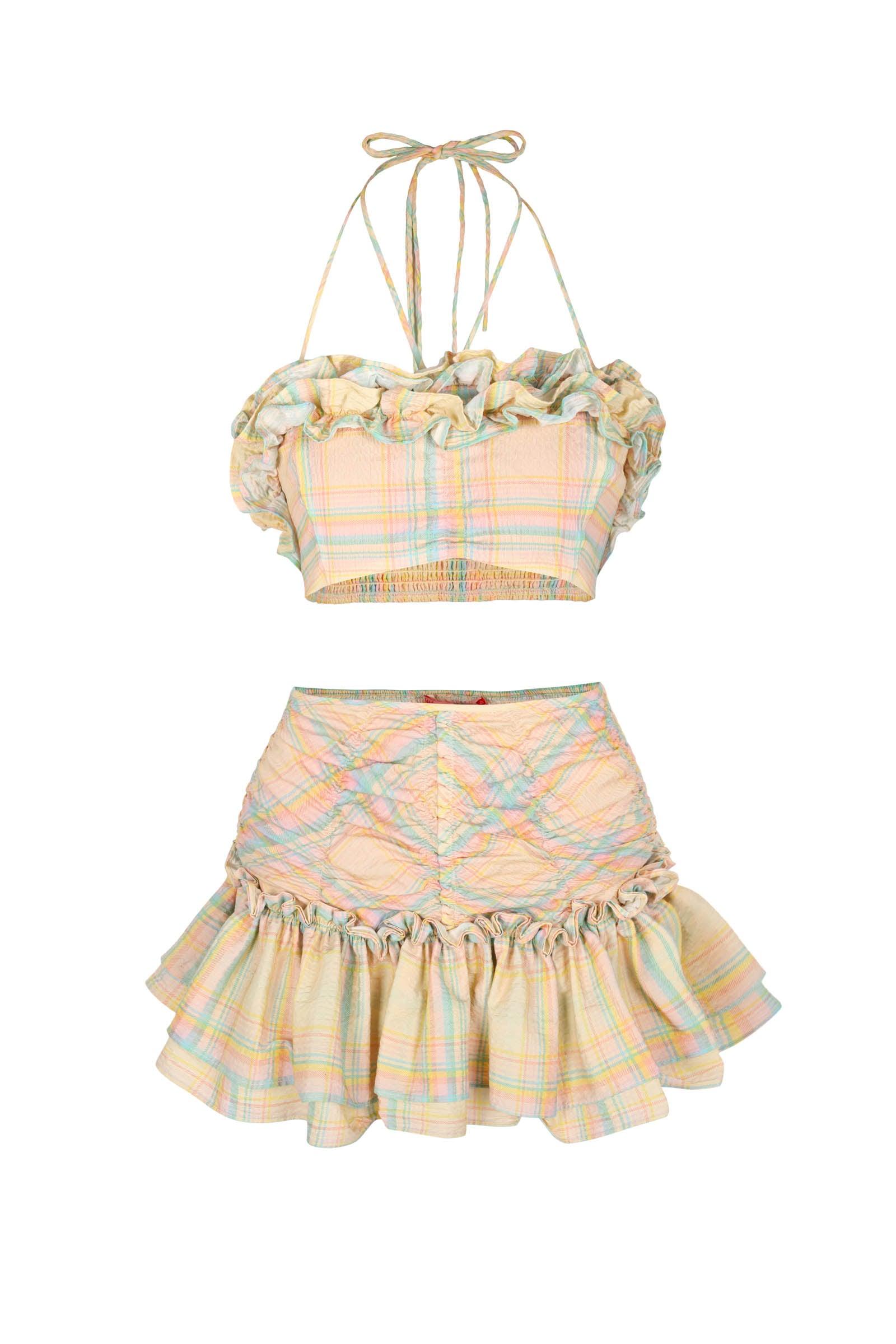 The Banana Plaid Cherry On Top Bikini Bottoms Product Image