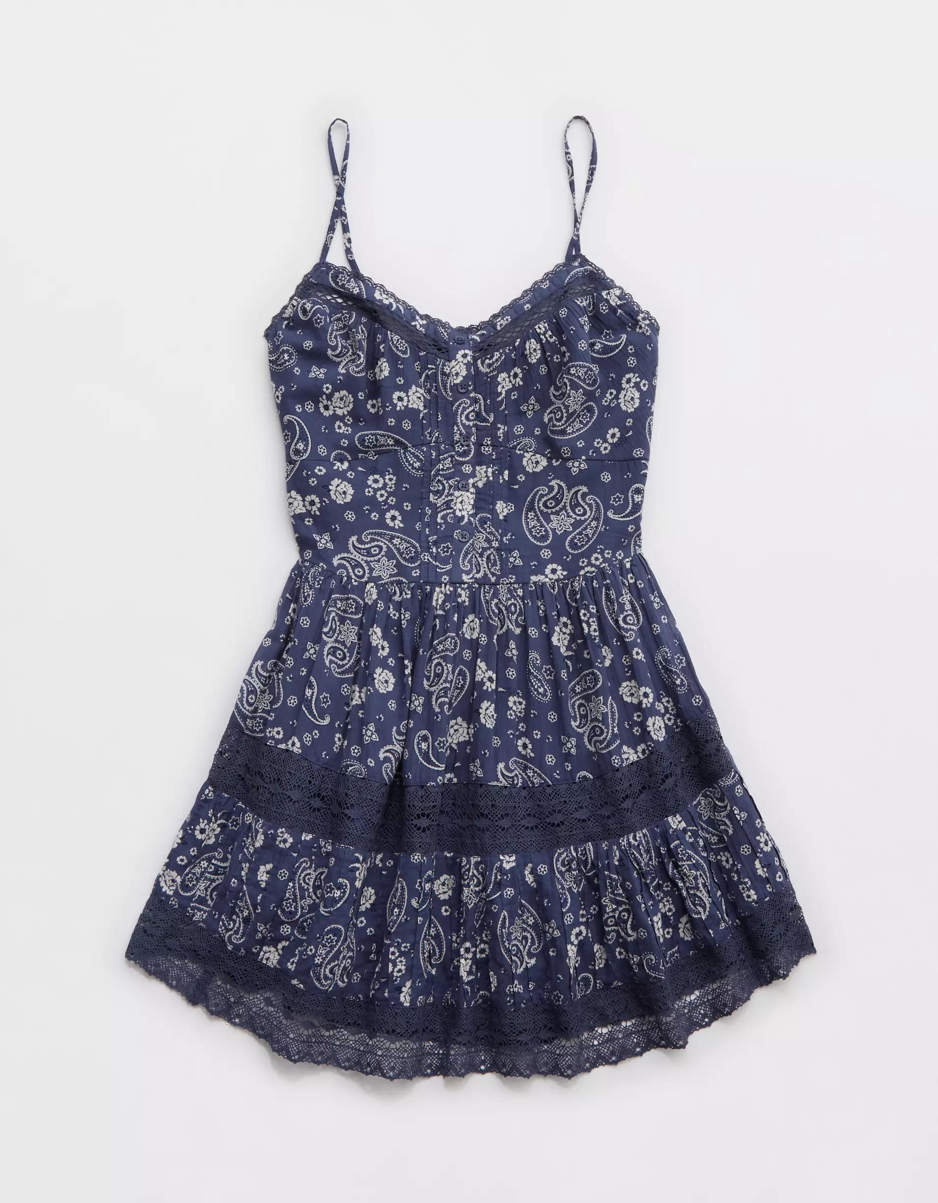 Aerie Button Up Mini Dress Product Image