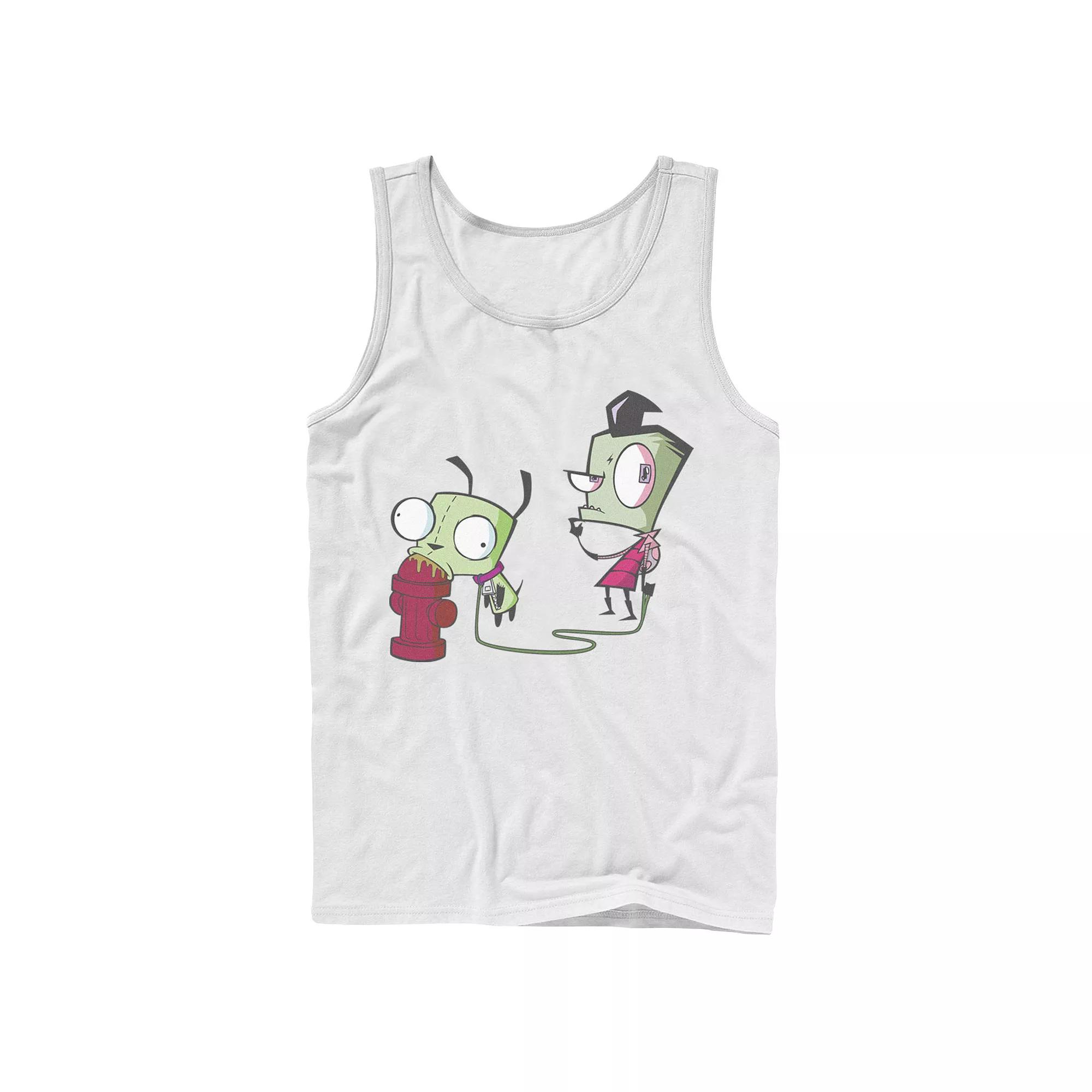Men's Nickelodeon Invader Zim Walking Gir Fire Hydrant Portrait Graphic Graphic Tank Top,  Product Image