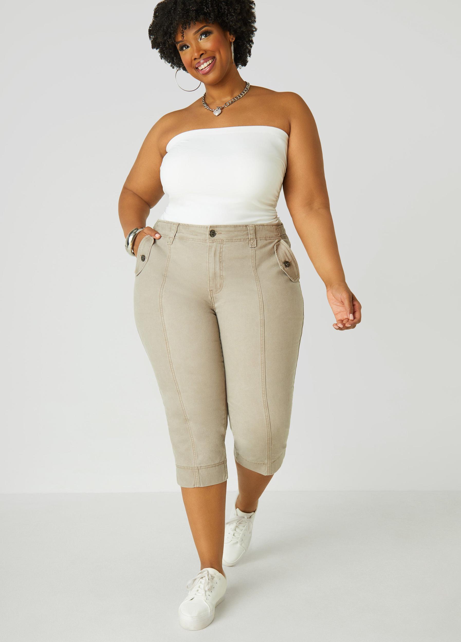 Seam Detailed Denim Capris Product Image