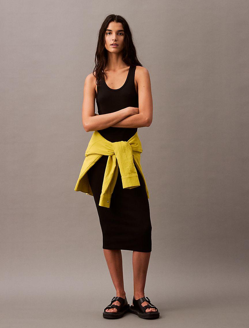 Calvin Klein Womens Rib Slip Dress Product Image