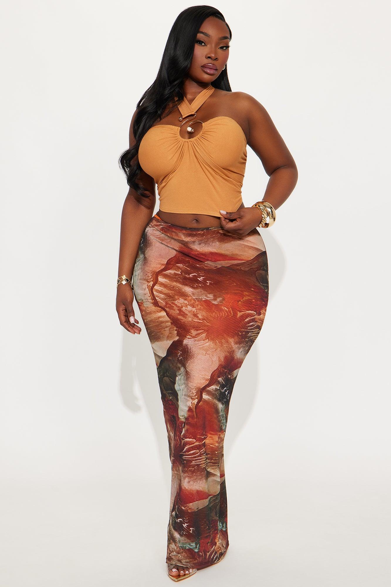 Fay Ruched Halter Top - Camel Female Product Image