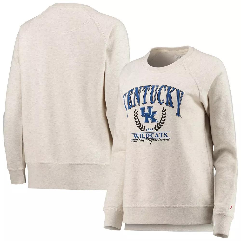 Women's League Collegiate Wear Oatmeal Kentucky Wildcats Academy Raglan Pullover Sweatshirt,  Product Image
