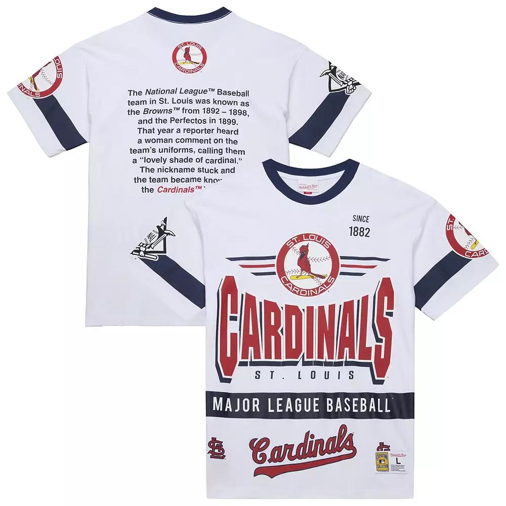 Men's Mitchell & Ness White St. Louis Cardinals Cooperstown Collection Team Origins Premium T-Shirt,  Product Image