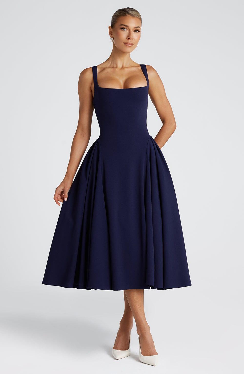 Betty Midi Dress - Navy Product Image