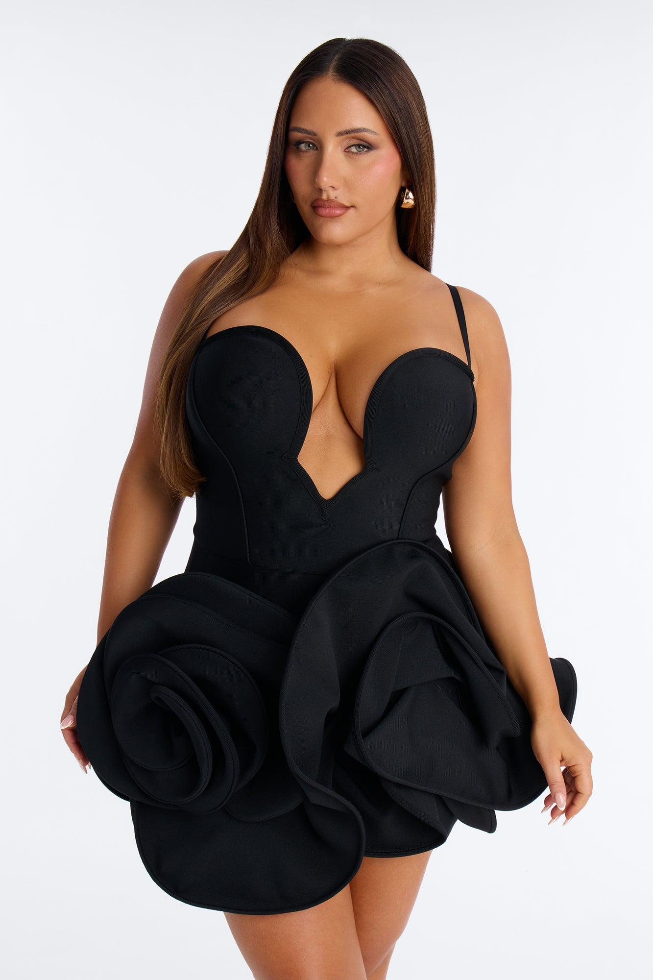 Effortless Beauty Bandage Mini Dress - Black Female Product Image