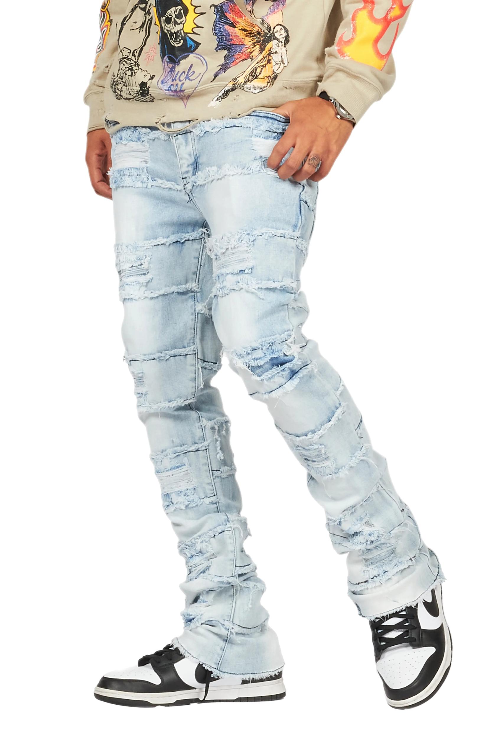 Sten Blue Stacked Flare Jean Male Product Image