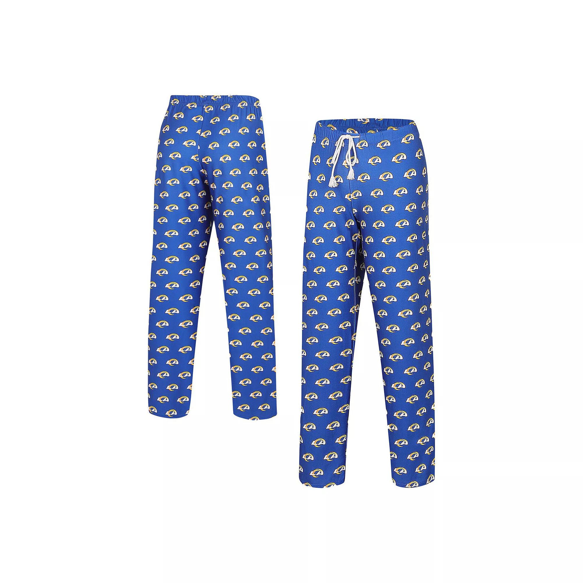 Women's Concepts Sport Royal Los Angeles Rams Gauge Allover Print Sleep Pants, Size: 3XL, Blue Product Image