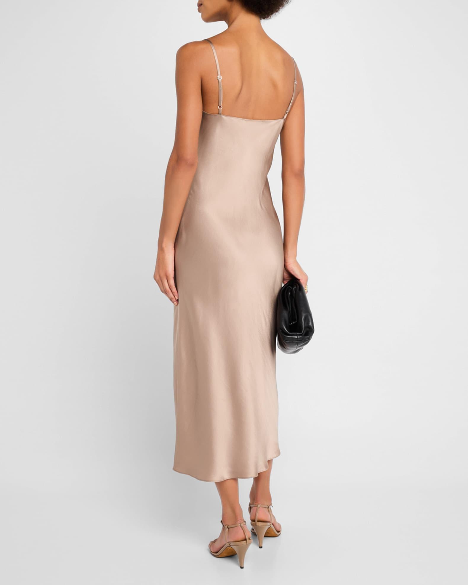 Bias-Cut Silk Midi Dress Product Image