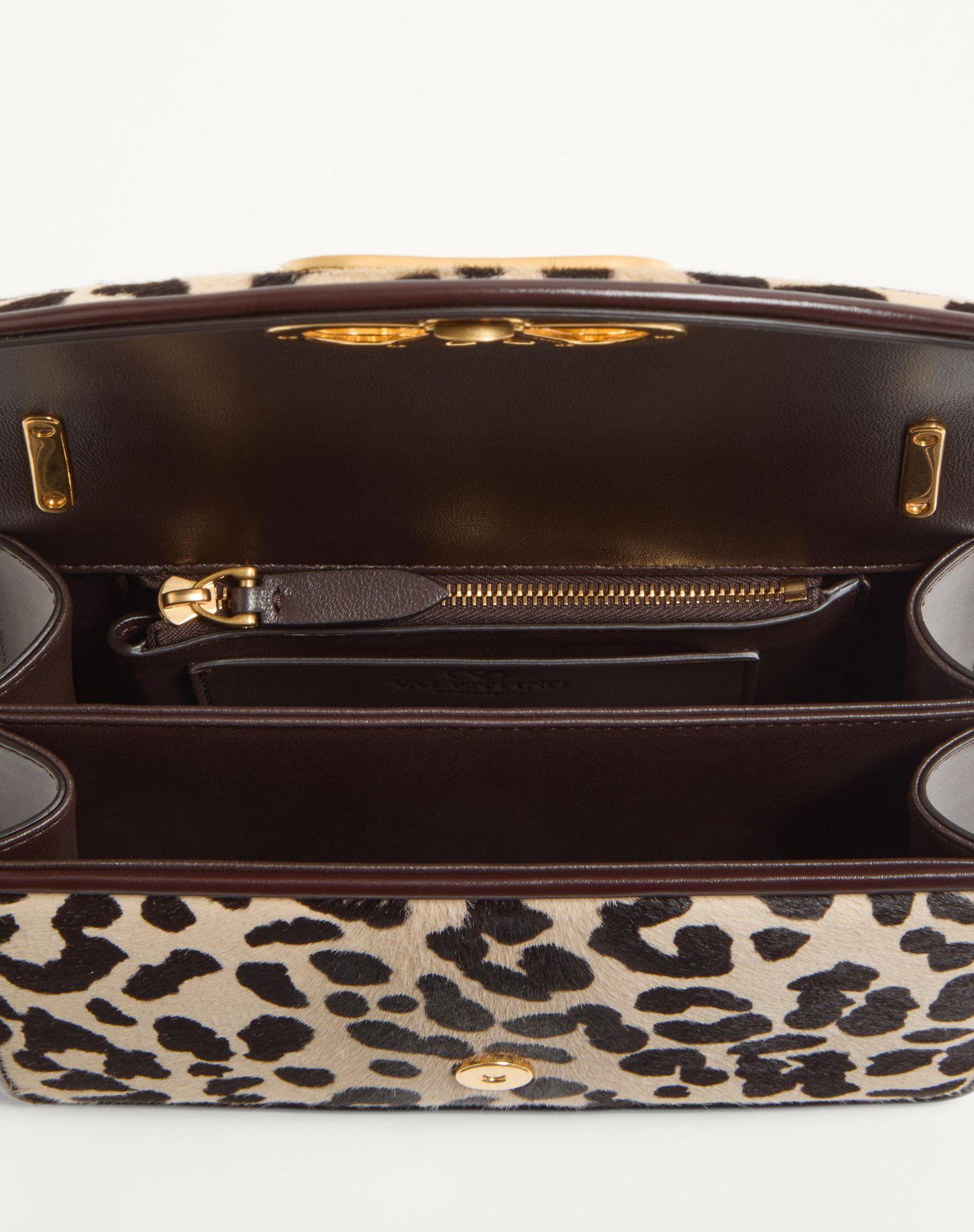 Valentino Garavani Vain Small Shoulder Bag In Pony Effect Calfskin With Animalier Print Product Image