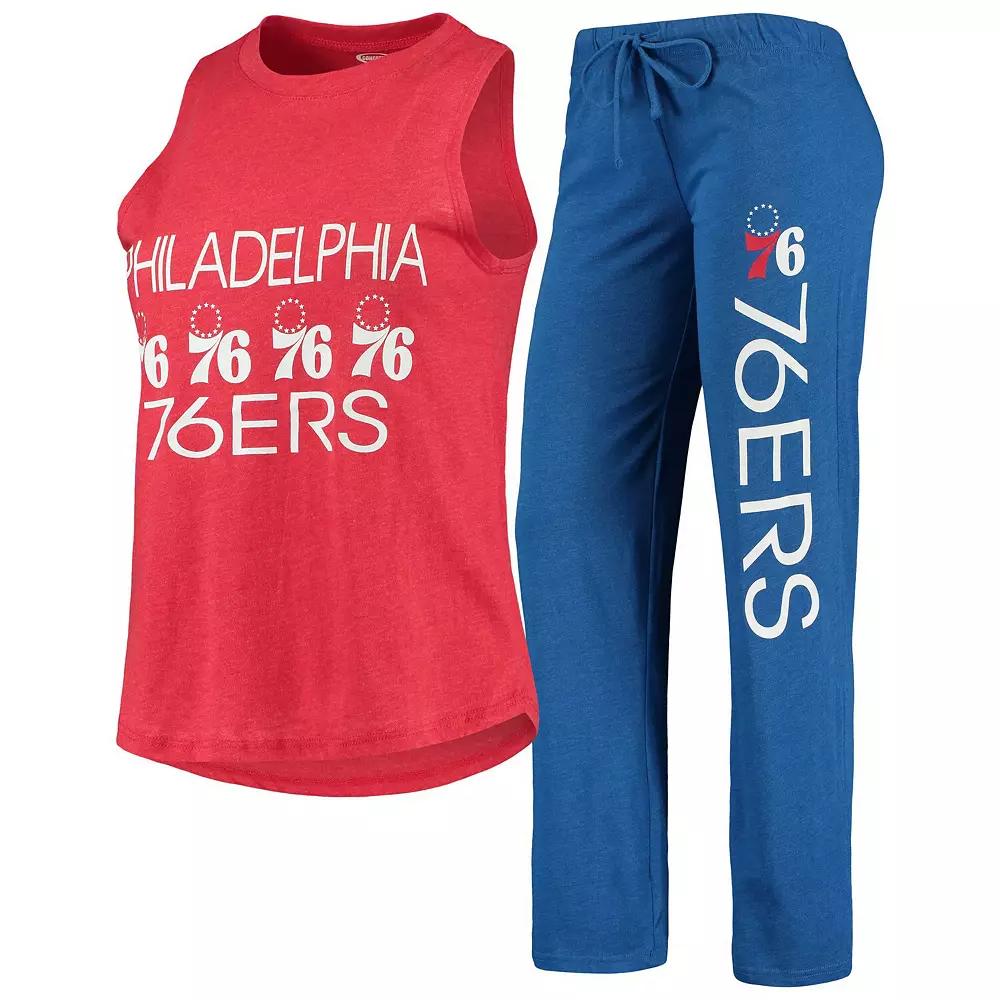 Women's Concepts Sport Royal/Red Philadelphia 76ers Tank Top & Pants Sleep Set,  Product Image