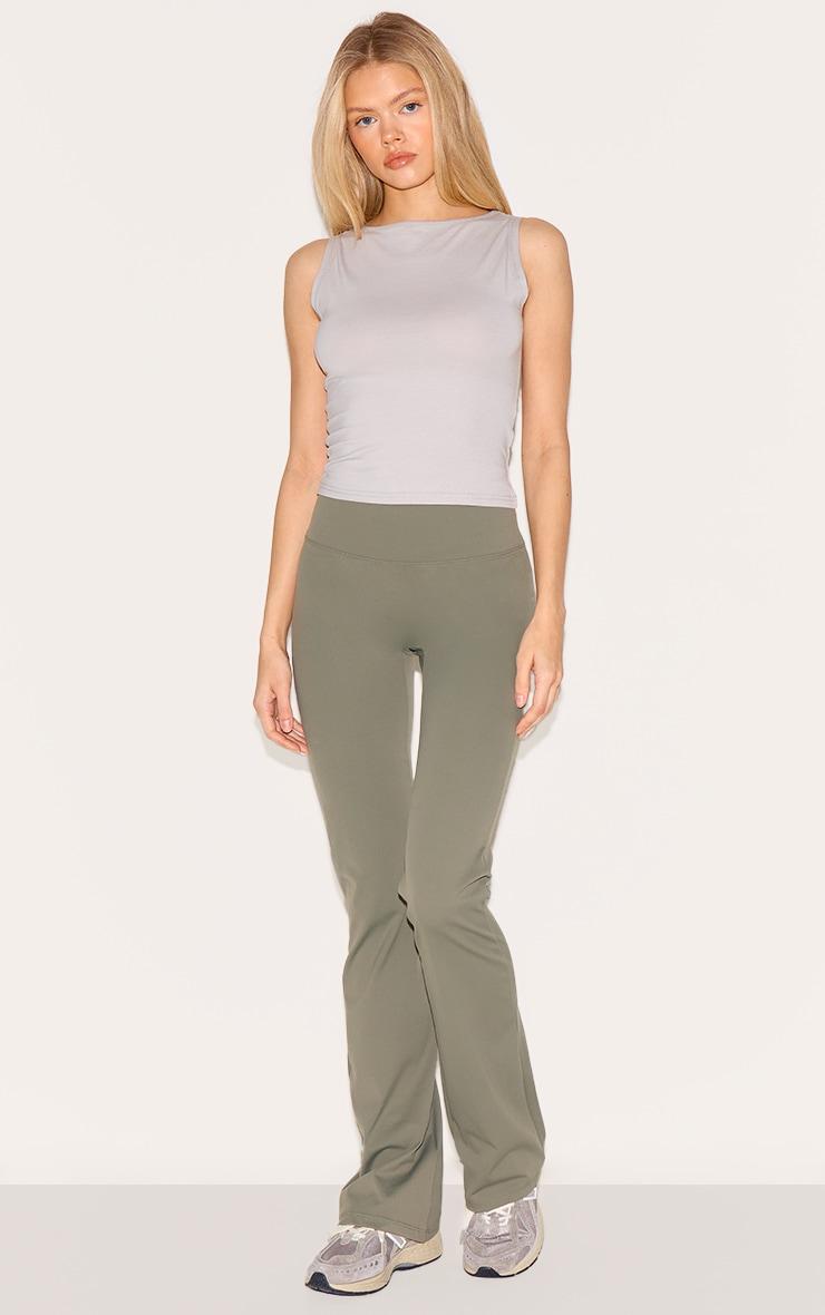 Grey Marl Modal Cotton Boatneck Long Top Product Image