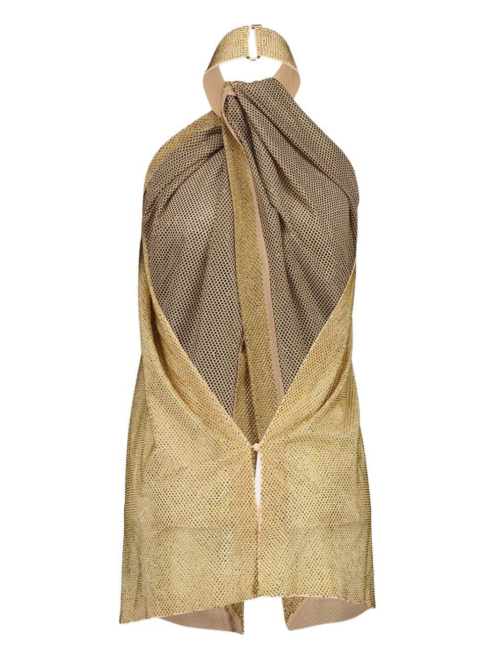 crystal-embellished silk top Product Image