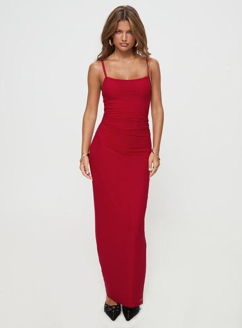 Apolline Maxi Dress Red Product Image