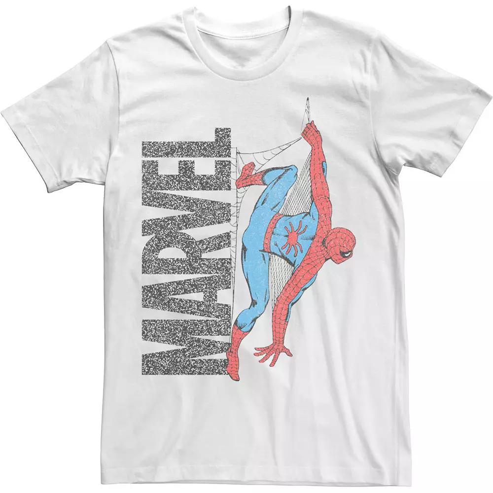 Men's Marvel Spider-Man Distressed Web Logo Tee,  Product Image