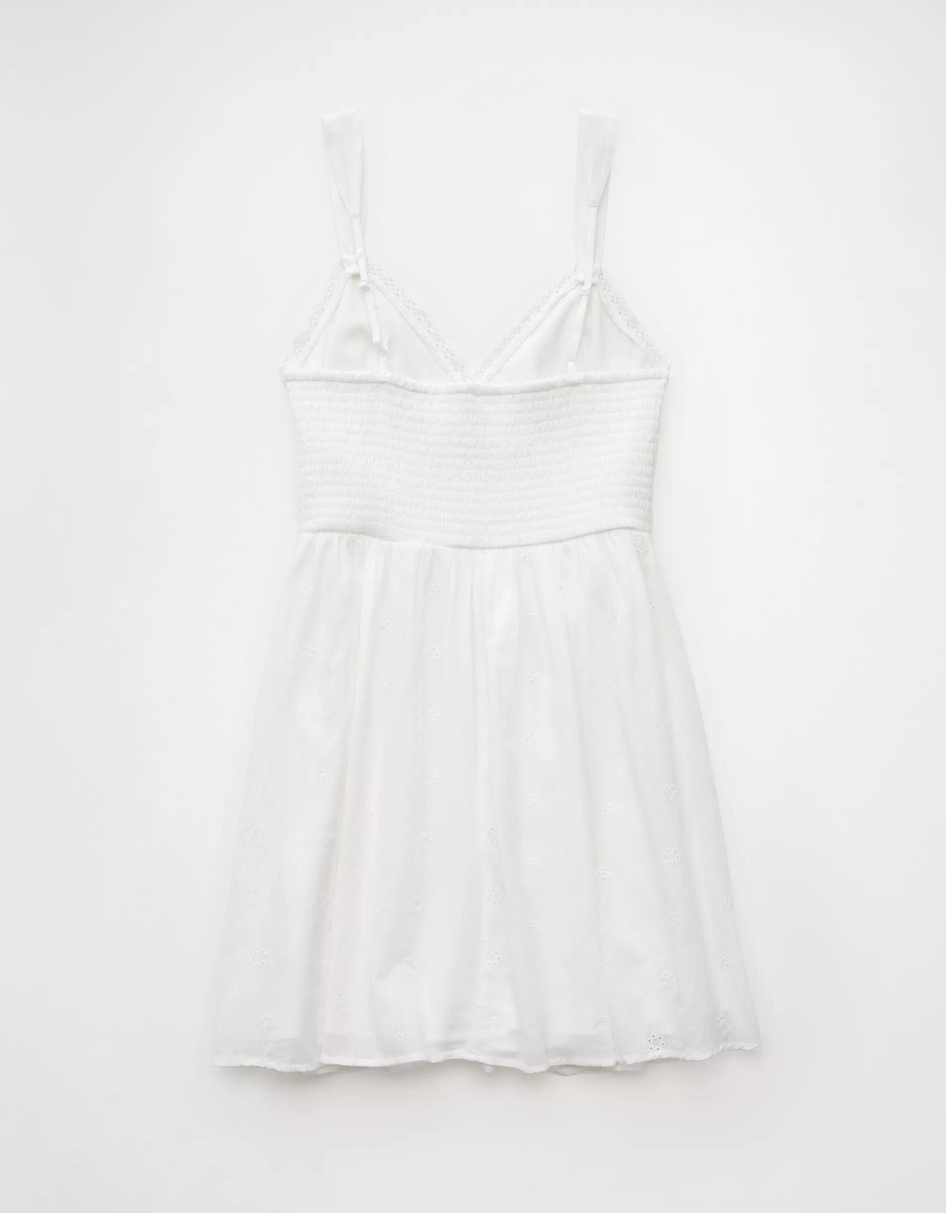 AE V-Neck Eyelet Mini Dress Product Image