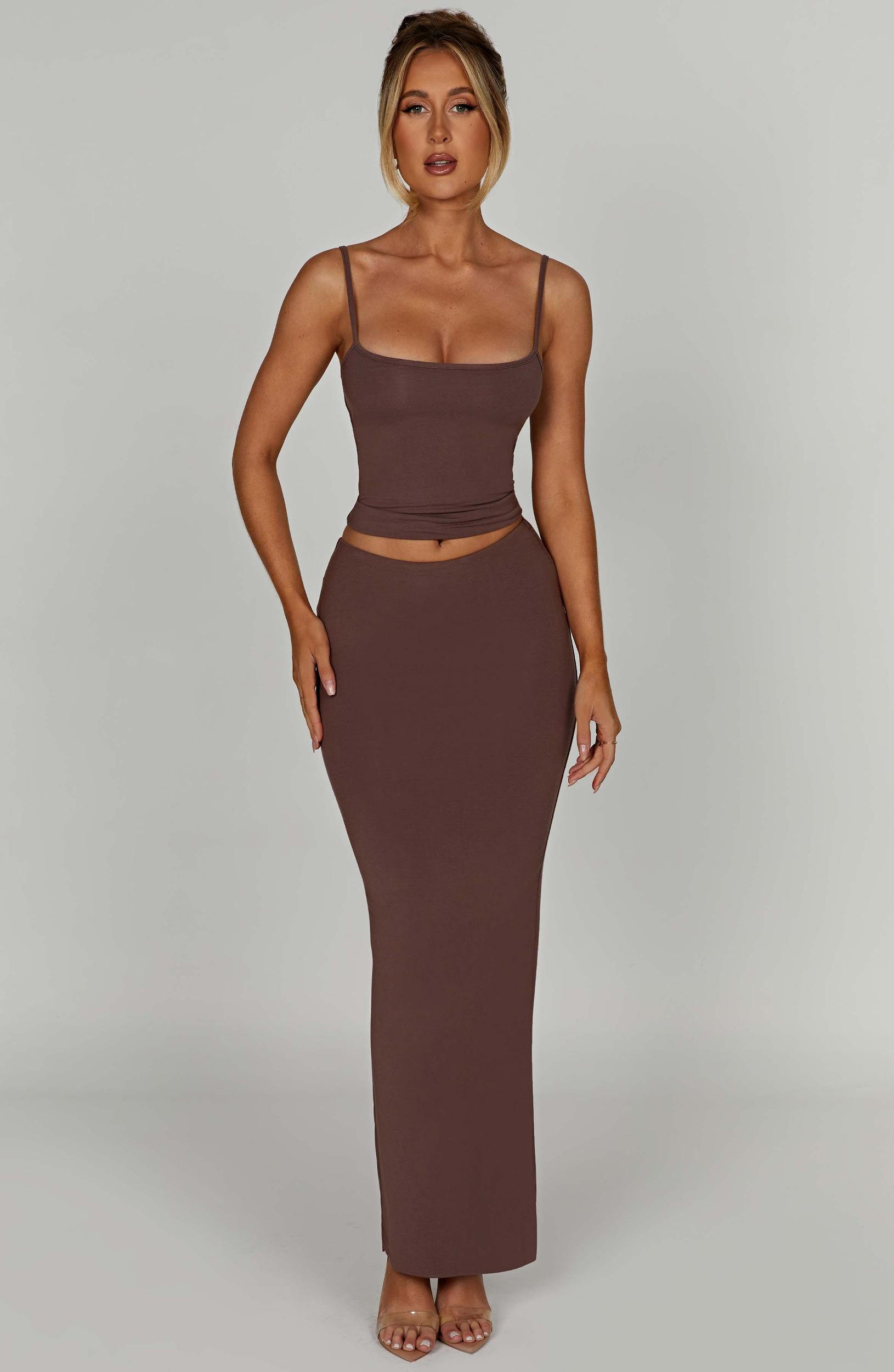 Yazmin Maxi Skirt - Chocolate Product Image