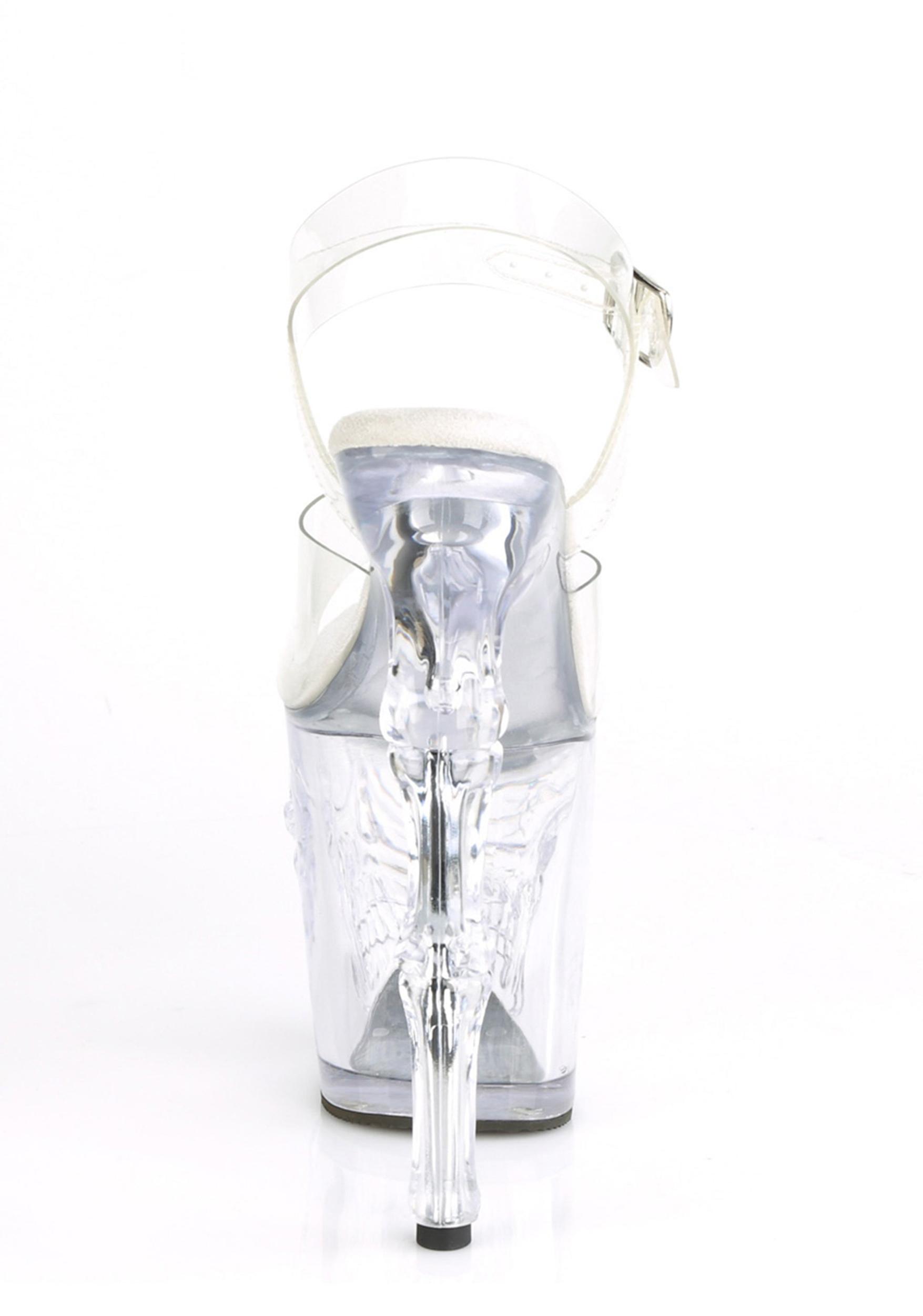 Pleaser Rapture 808 Clear Skull Platform Heels Product Image