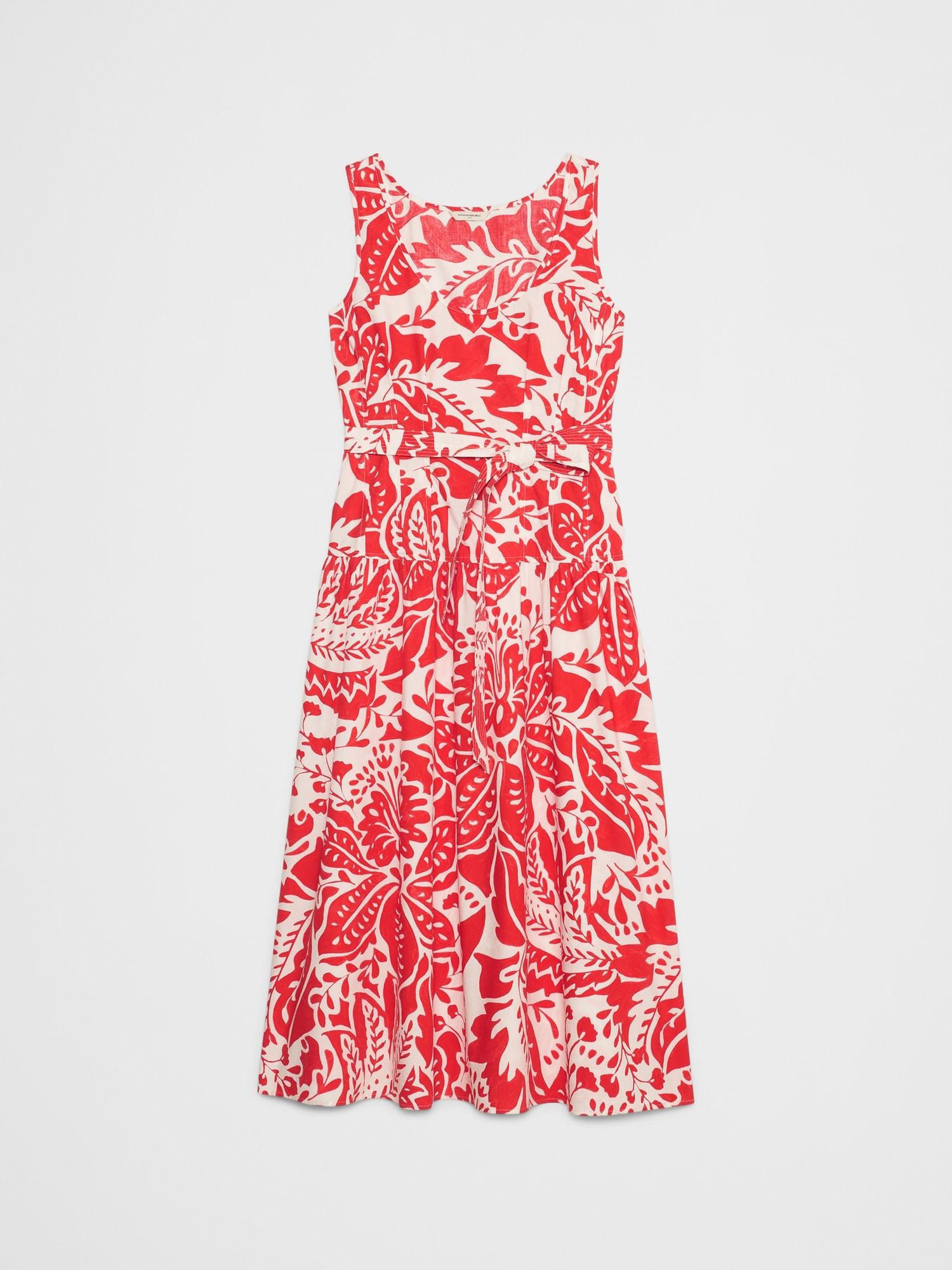 Poplin Corset Waist Midi Dress Product Image