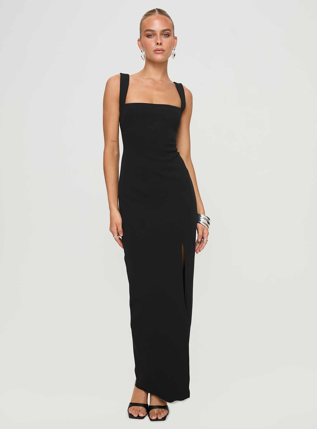 Bombshell Maxi Dress Black Product Image