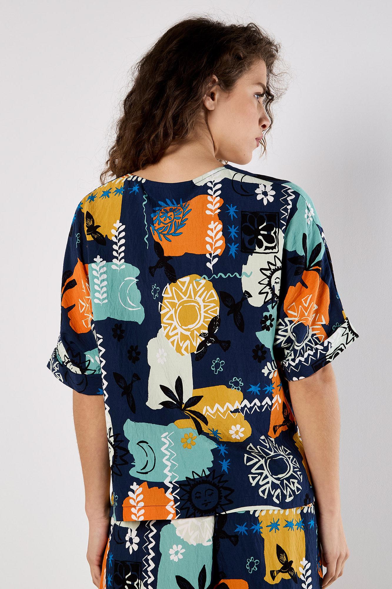 Sun Print Button-Up Top Product Image