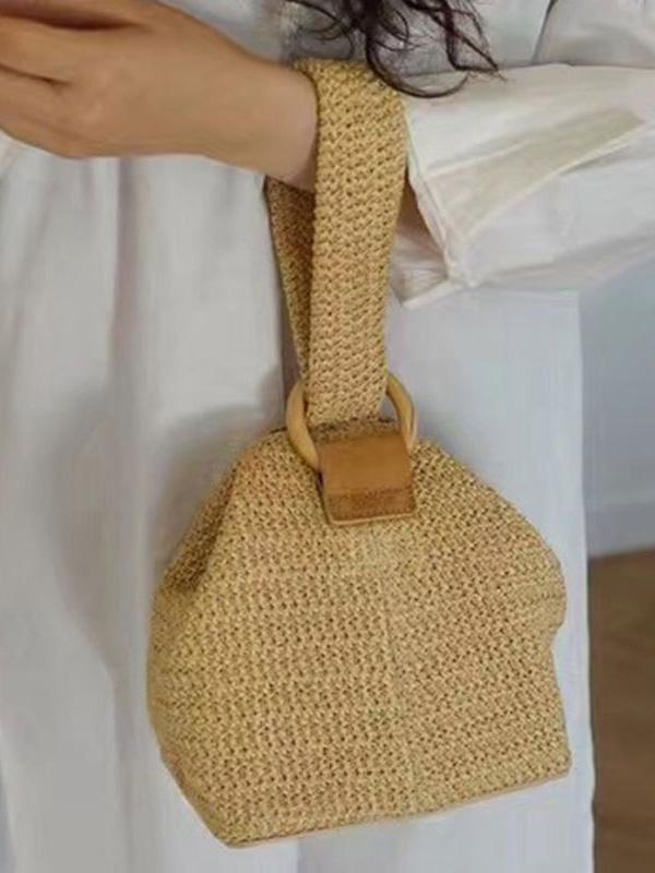 Casual Simple Weave Handbag Product Image
