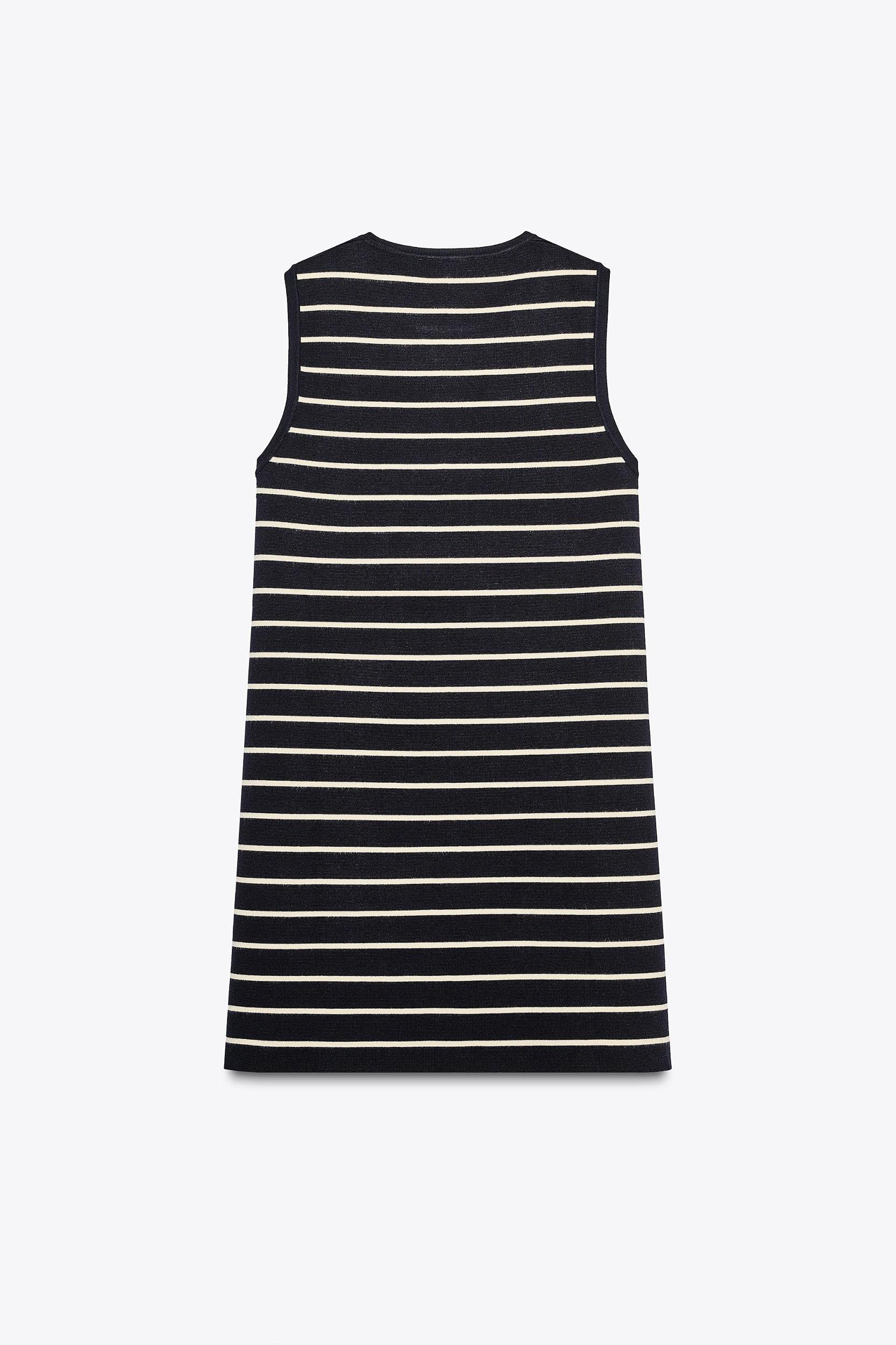 STRIPED KNIT MINI DRESS Product Image