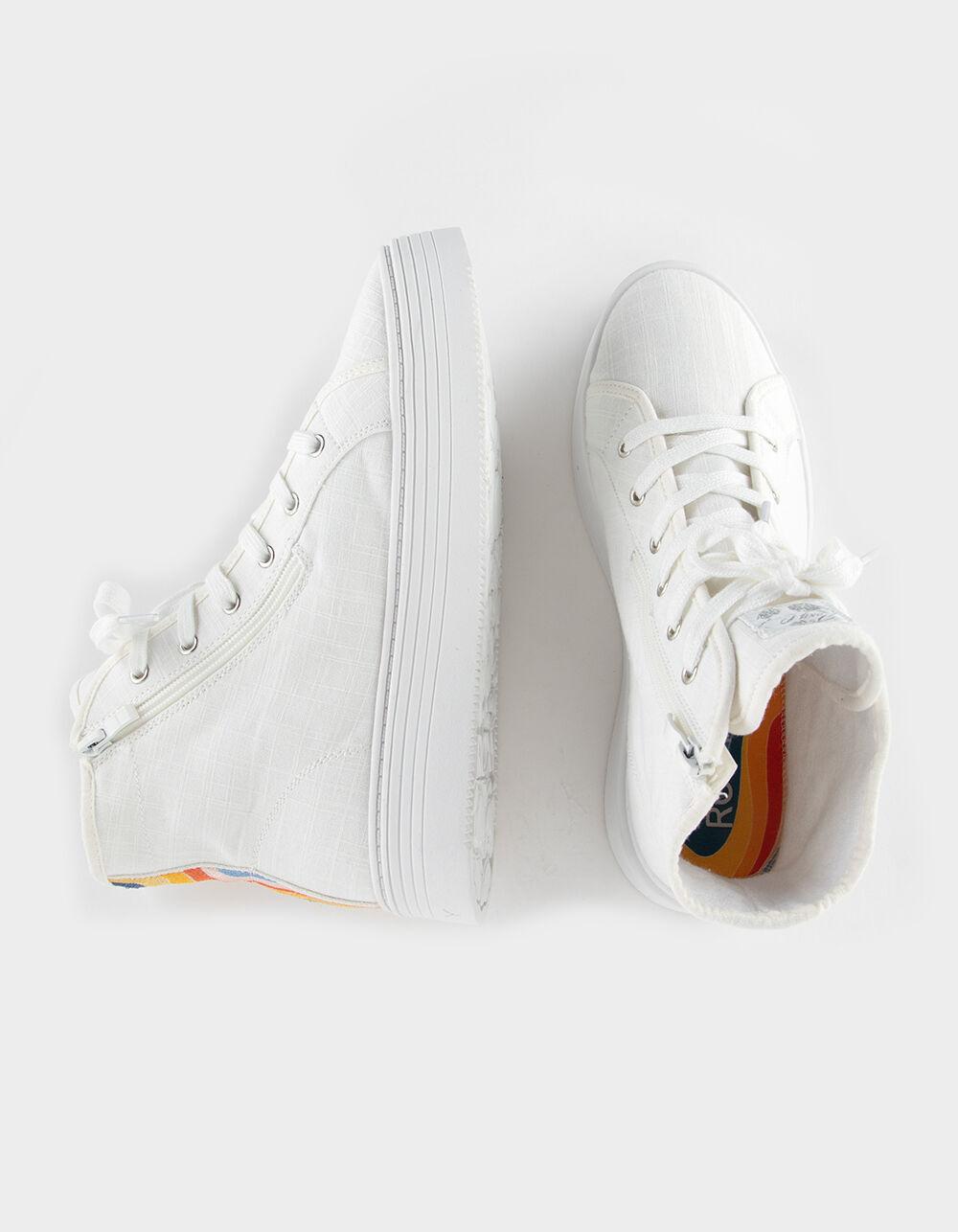 ROXY Sheliahh 2.0 Mid Top Womens Platform Sneakers - WHITE Product Image