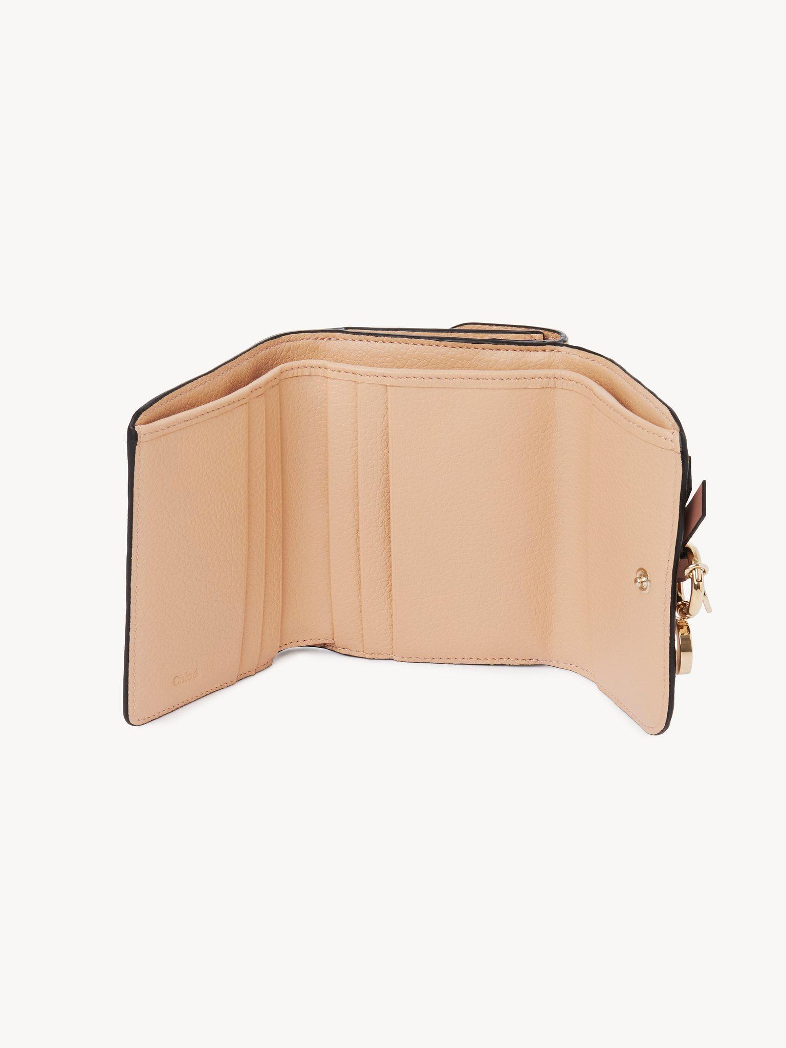 Small Alphabet tri-fold in grained leather  Product Image