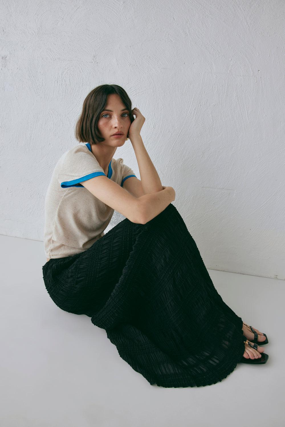 Mia Midi Skirt Black Product Image