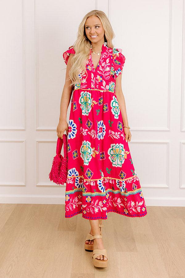Margarita Sippin Floral Midi Dress Product Image