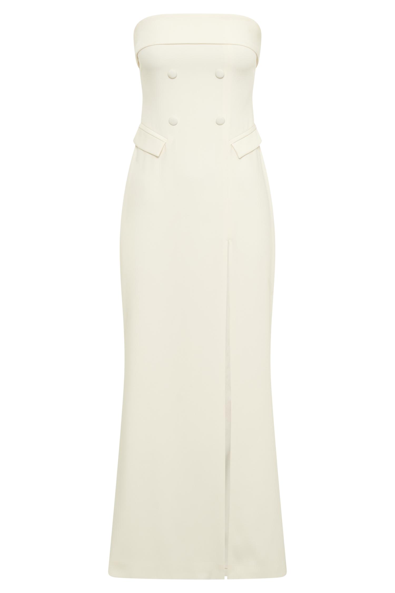Abbie Strapless Suiting Maxi Dress - Ivory Product Image