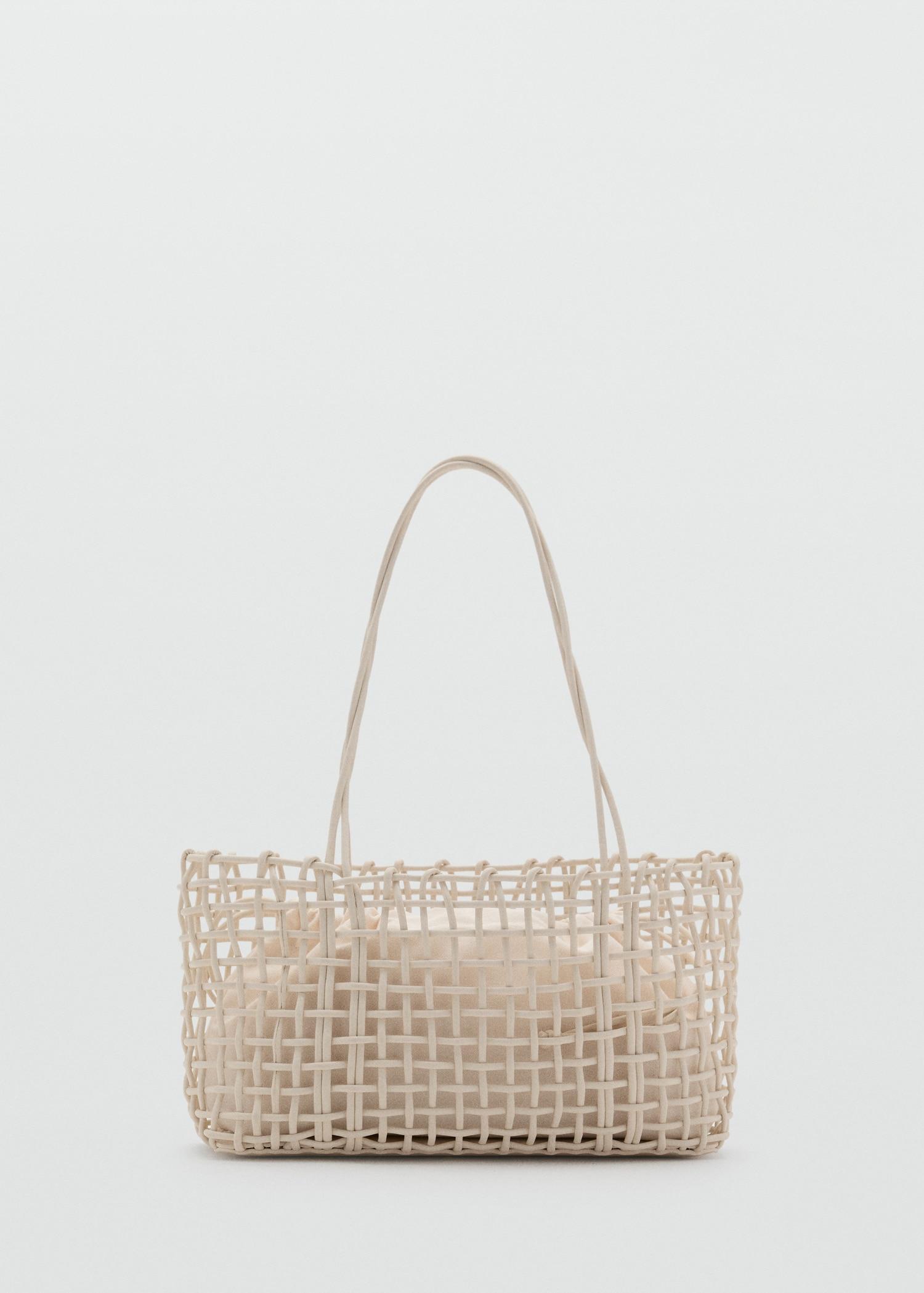 Medium woven shoulder bag - Women | MANGO USA Product Image