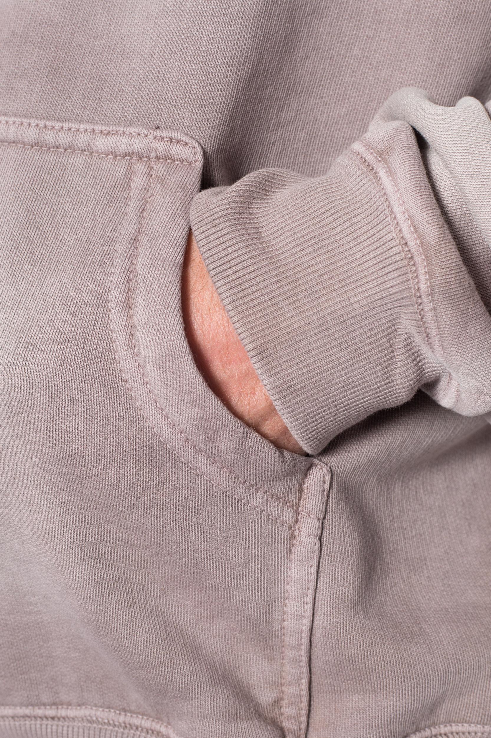 Faded Basic Zip Up Hoodie - Washed Mauve Product Image