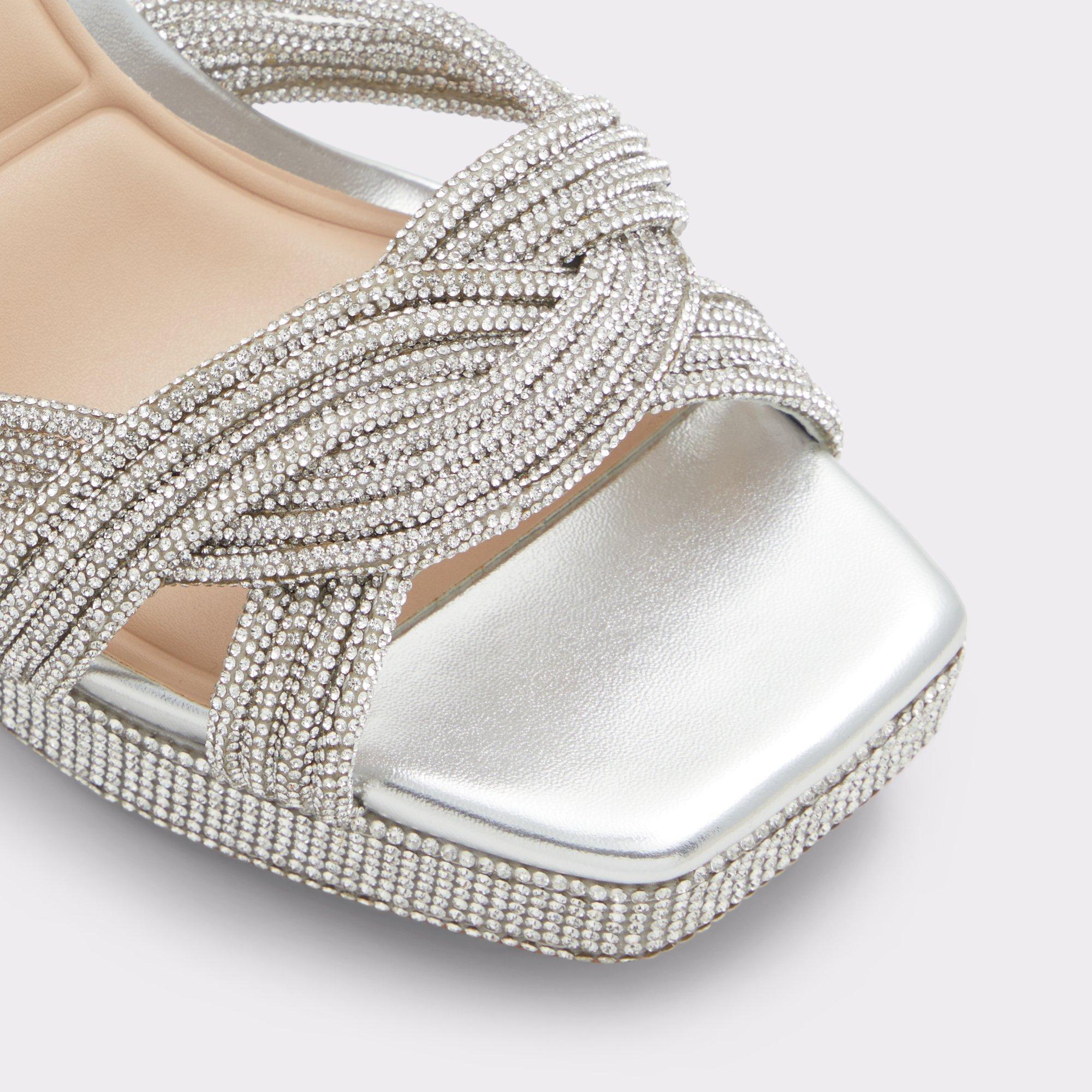 Glimma Silver Women's Strappy sandals | ALDO US Product Image