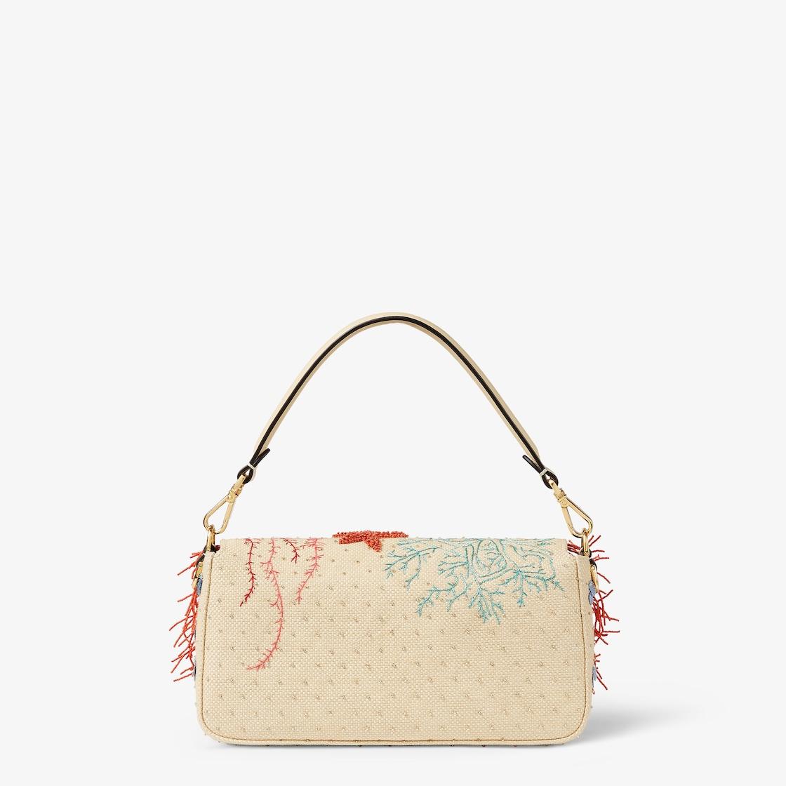 BaguetteWoven bag with Sea Garden embroideries Product Image