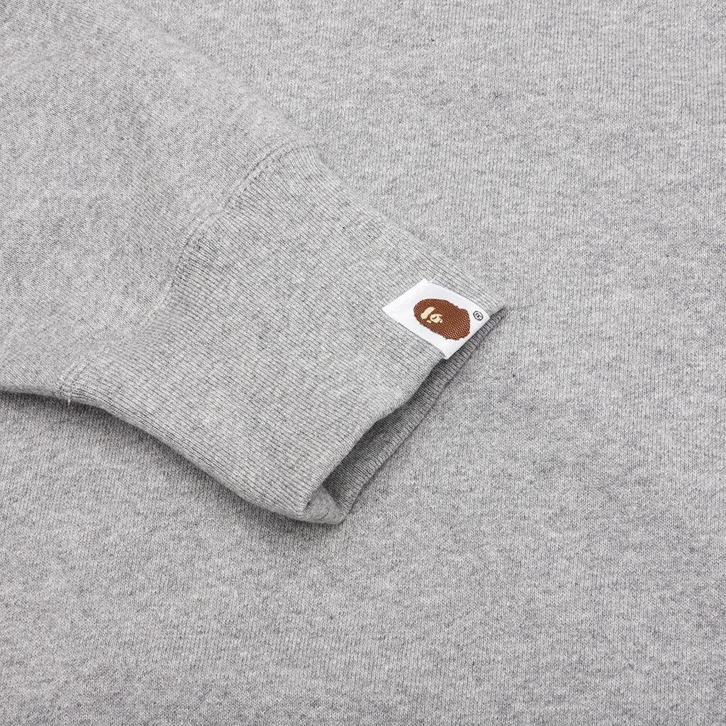 College Relaxed Fit Full Zip Hoodie - Gray Male Product Image