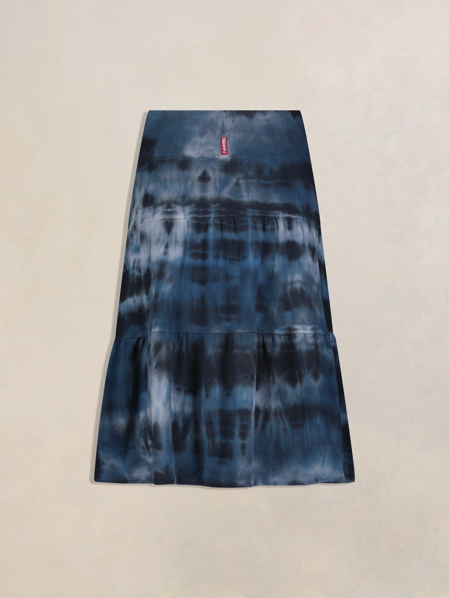 Hard Tail Tiered Knee Length Skirt T-229 Product Image