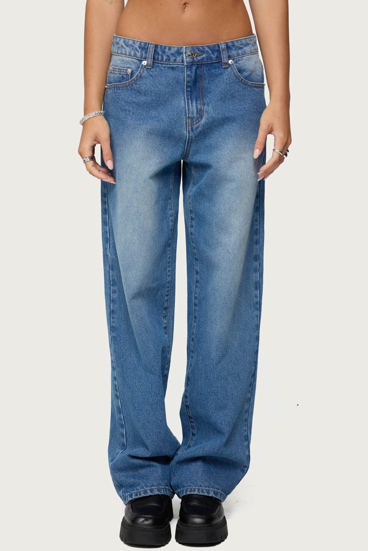 Rorie Mid Rise Straight Leg Jeans Product Image