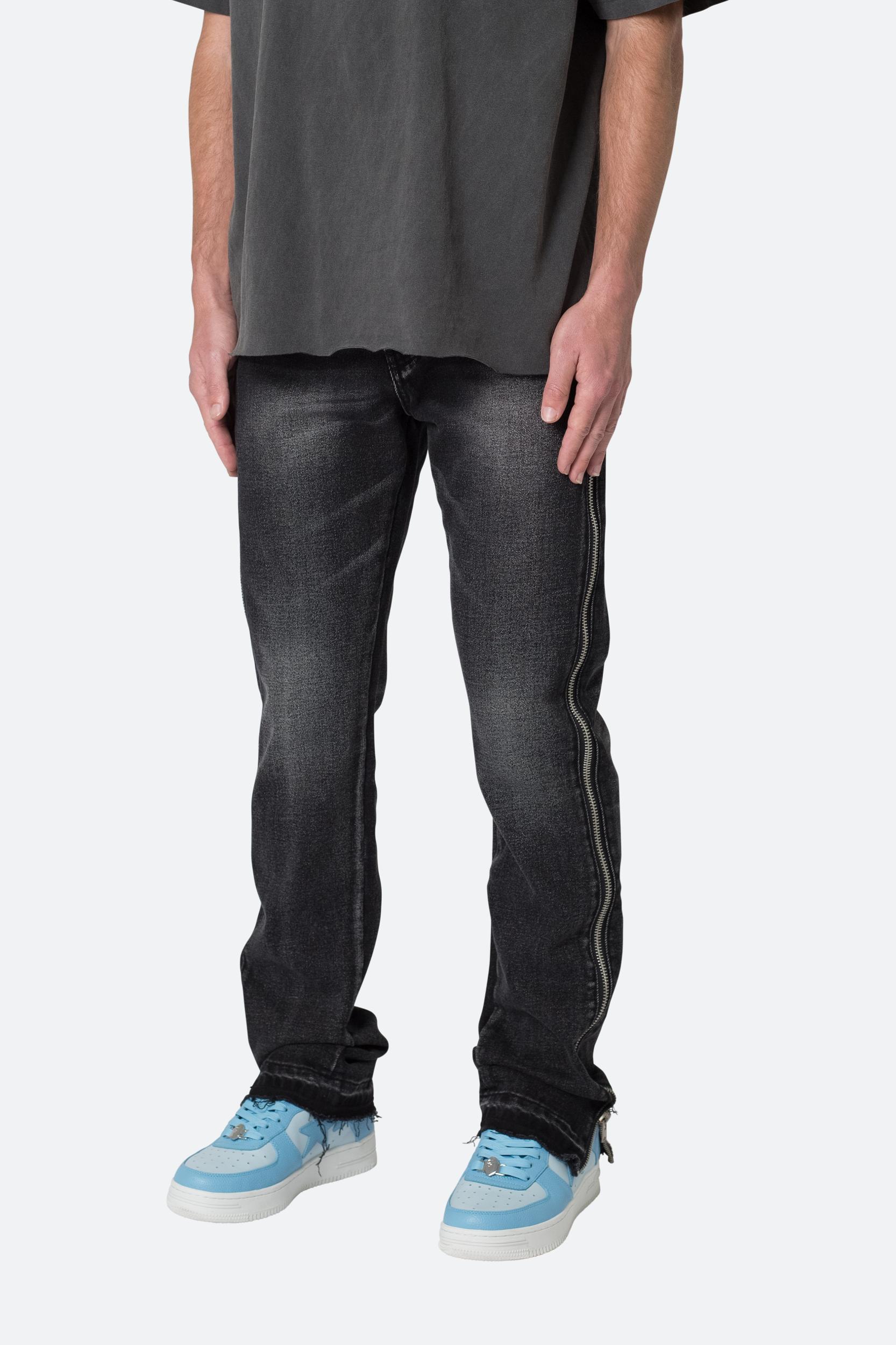 D558 Straight Stripe Denim - Black Product Image