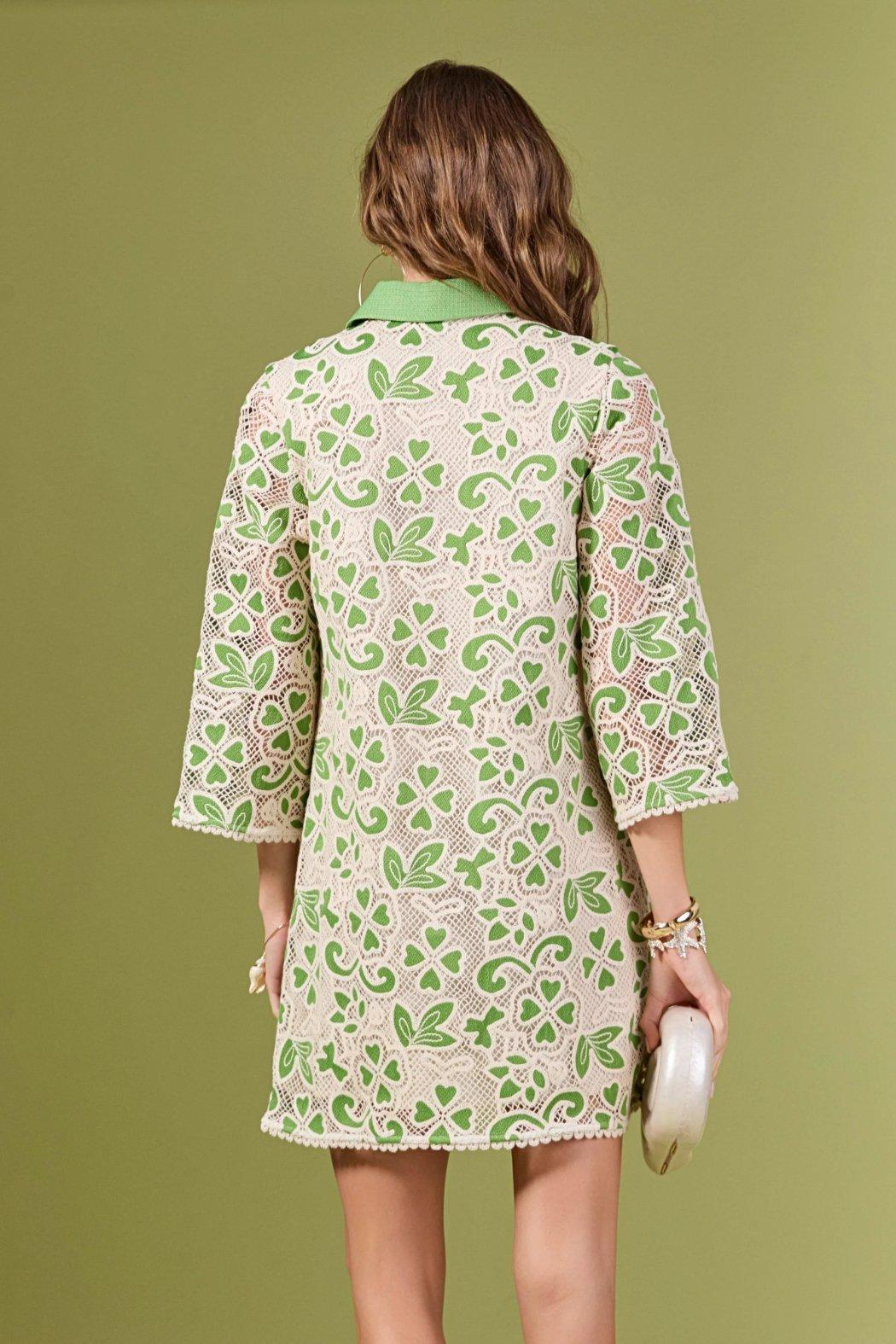 3/4 Sleeve Lace Dress Product Image