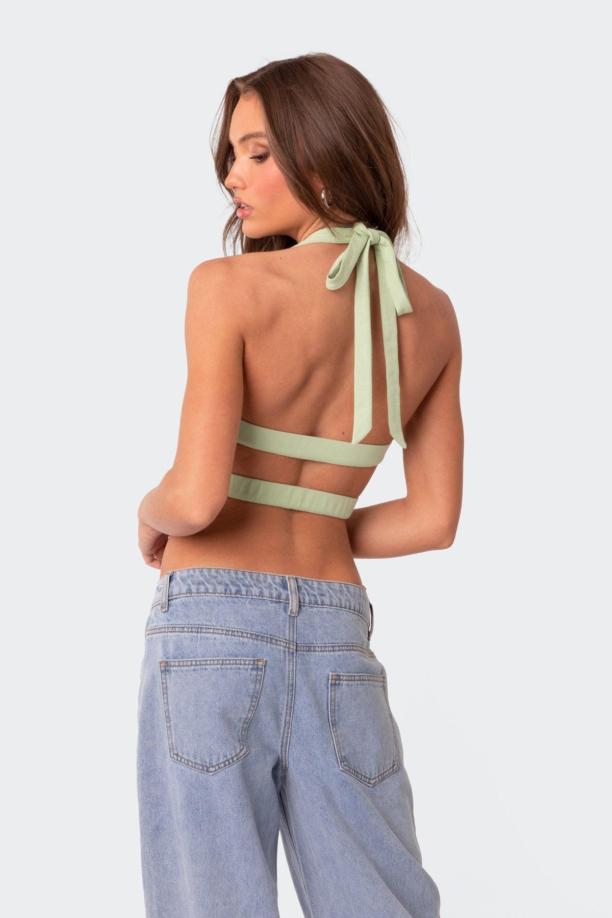 Cady Tie Front Cut Out Top Product Image