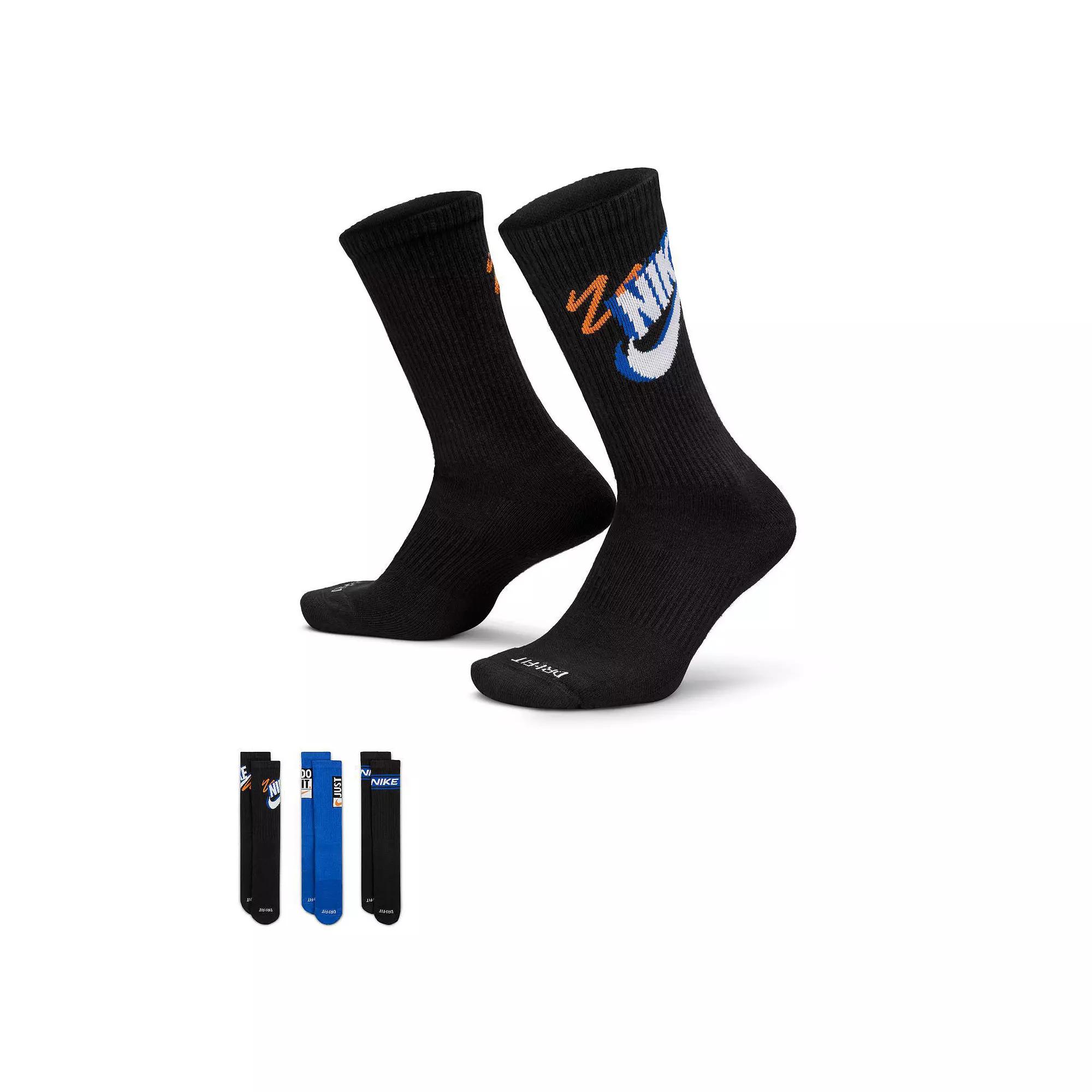 Men's Nike 3-Pack Everyday Plus Crew Socks,  Product Image