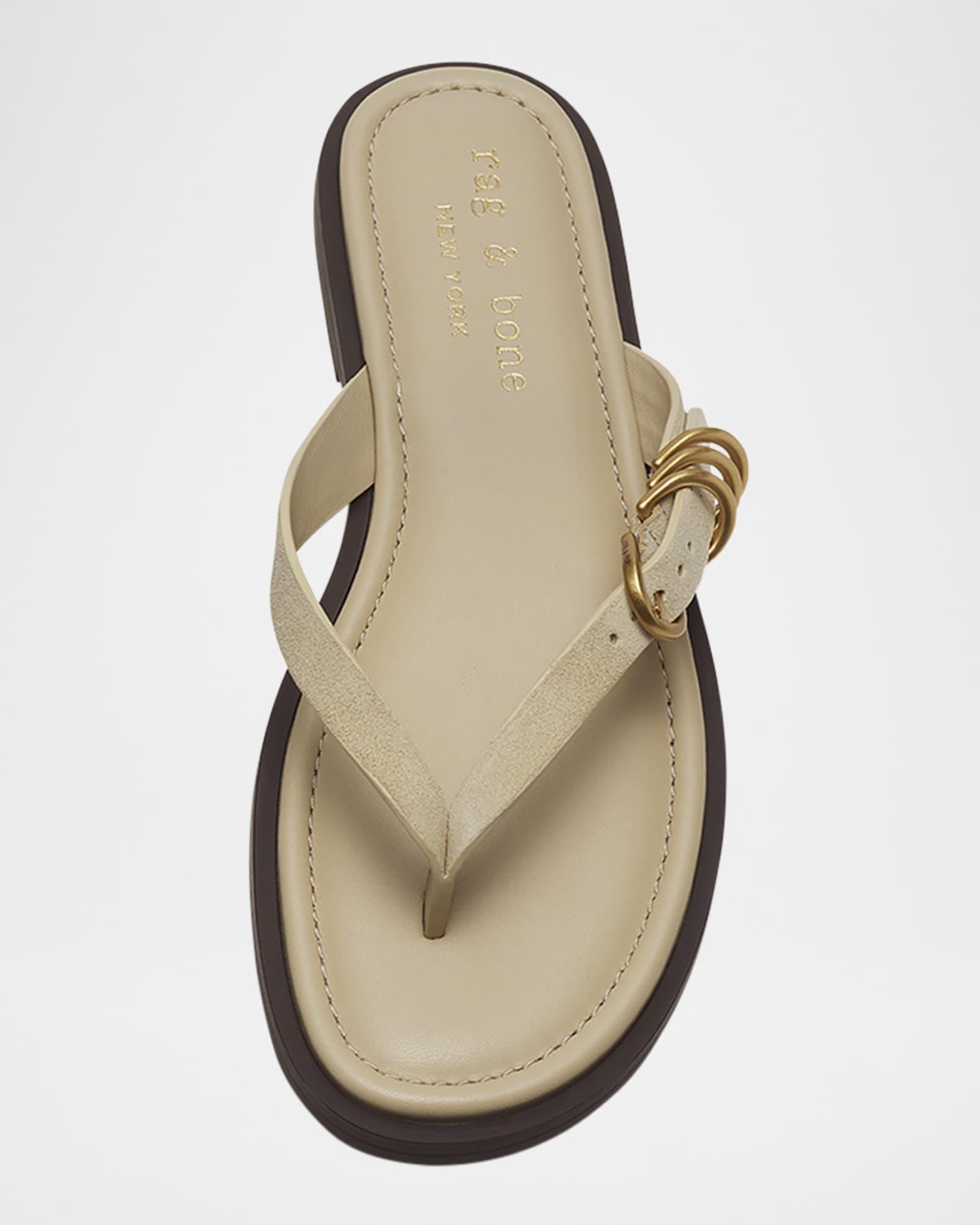 Gia Suede Thong Sandals Product Image
