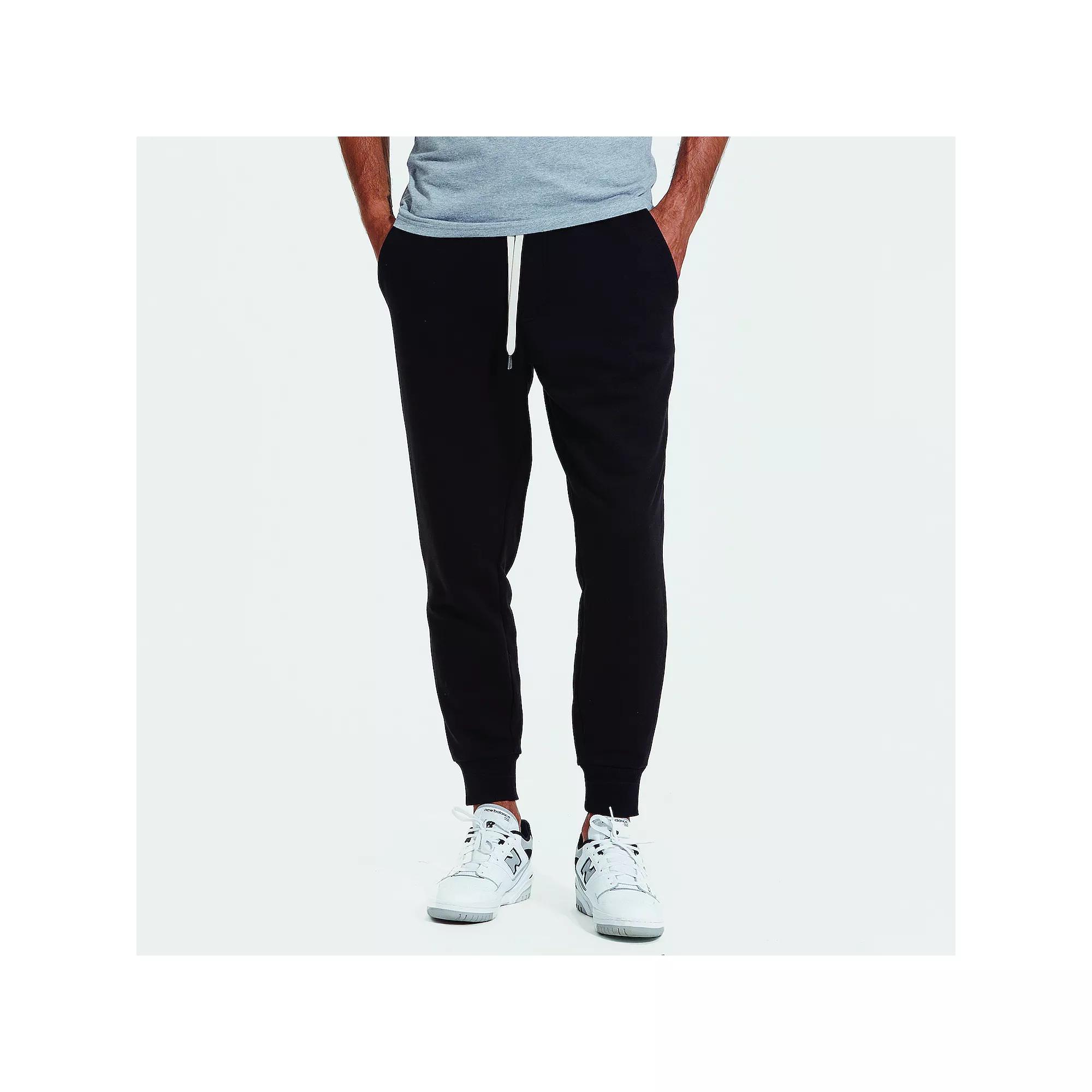 Men's True Classic French Terry Drawstring Jogger Pants, Size: Small, Black Product Image