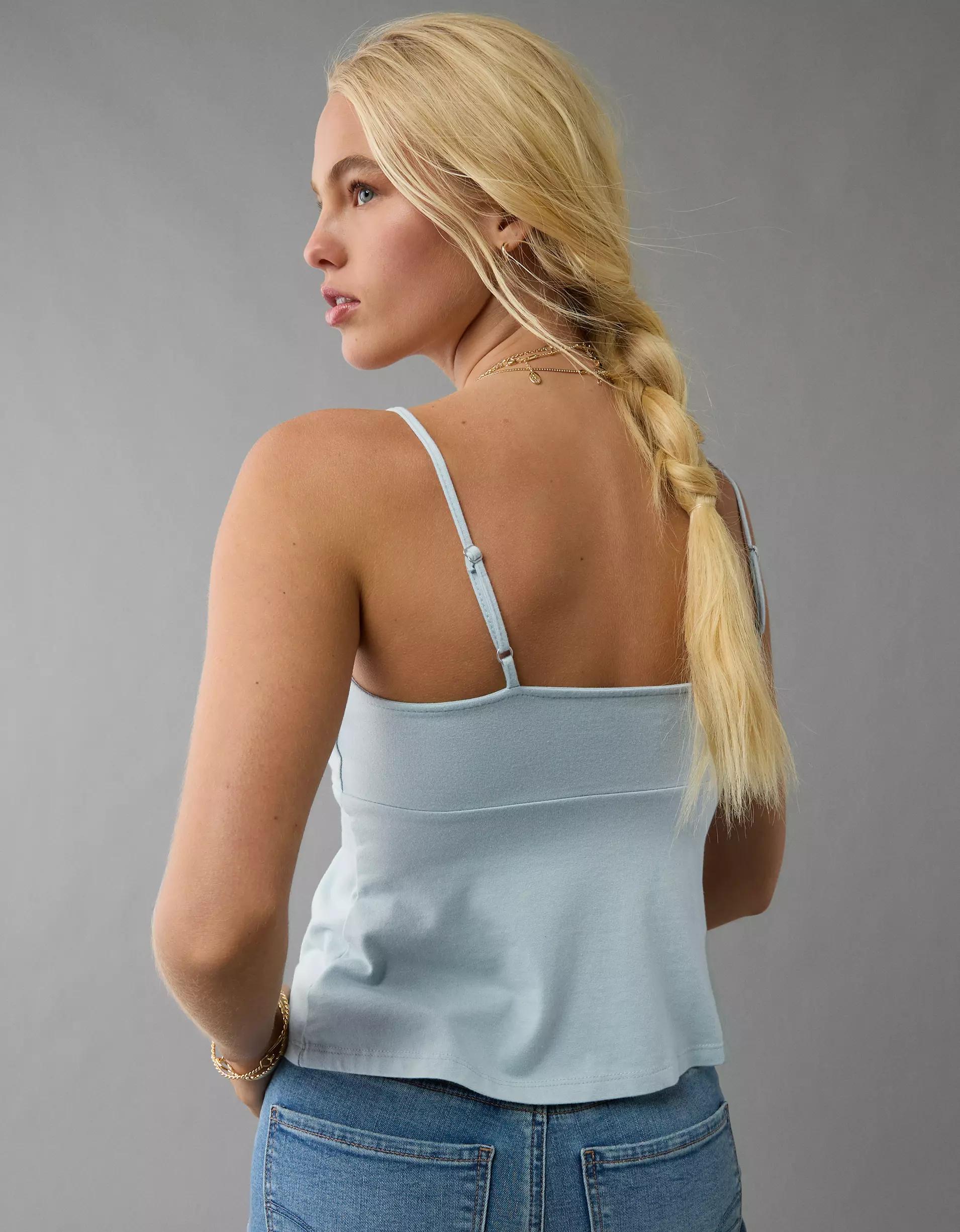 AE Cinched Sweetheart Babydoll Tank Top Product Image