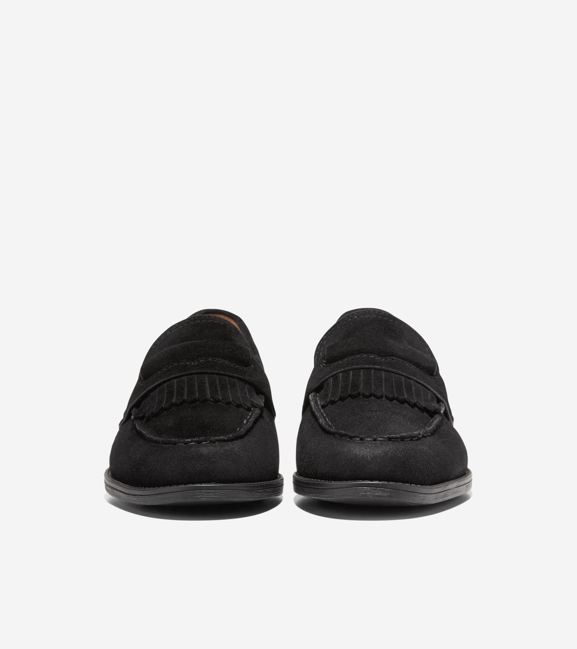 Women's Stassi Kiltie Loafers in Black | Cole Haan Product Image