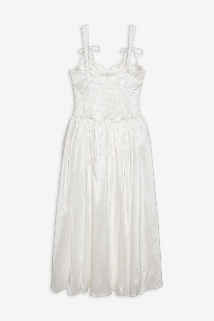 Antoinette Taffeta Gown — White Product Image