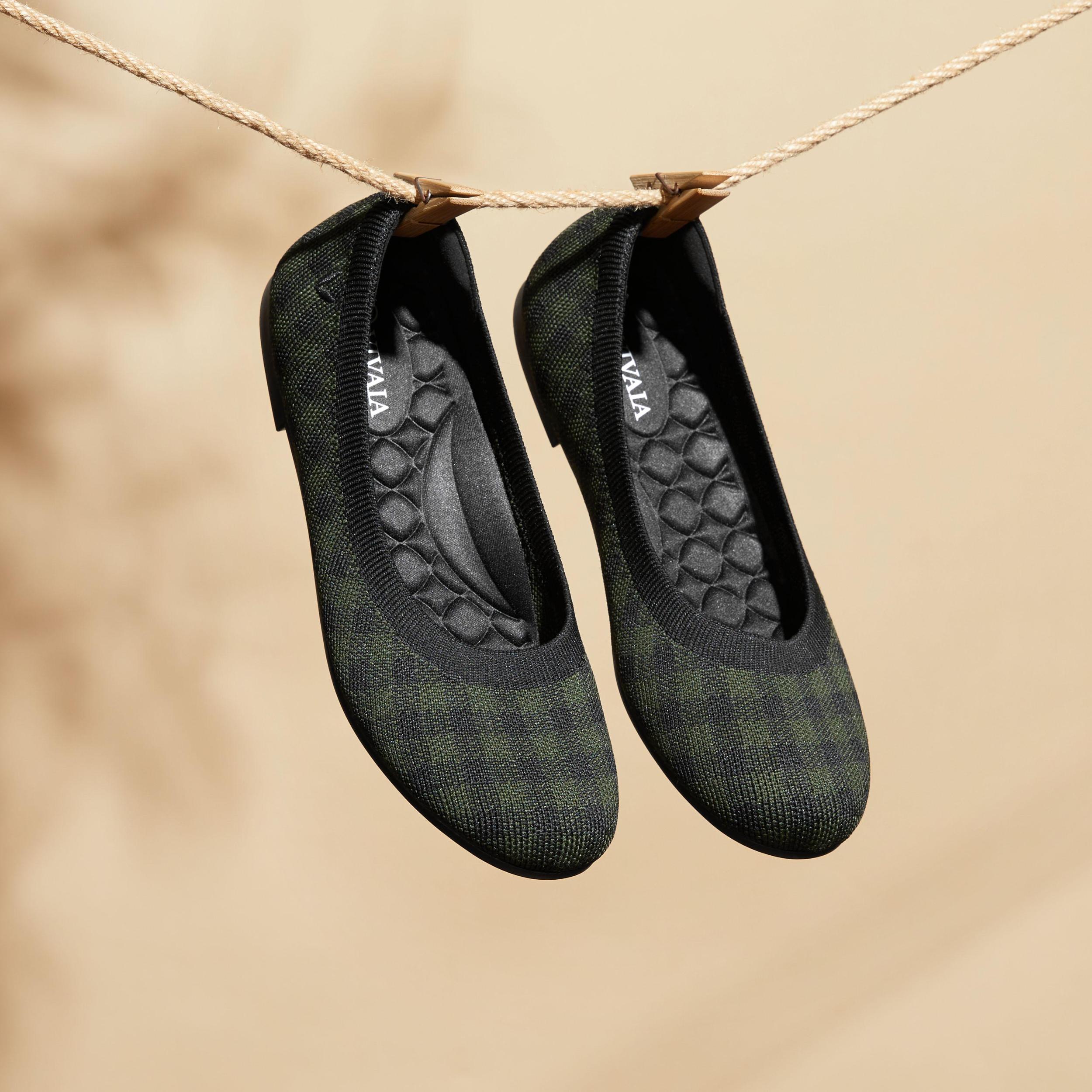 Water-Repellent Round-Toe Walking Flats (Claire Walker) Product Image