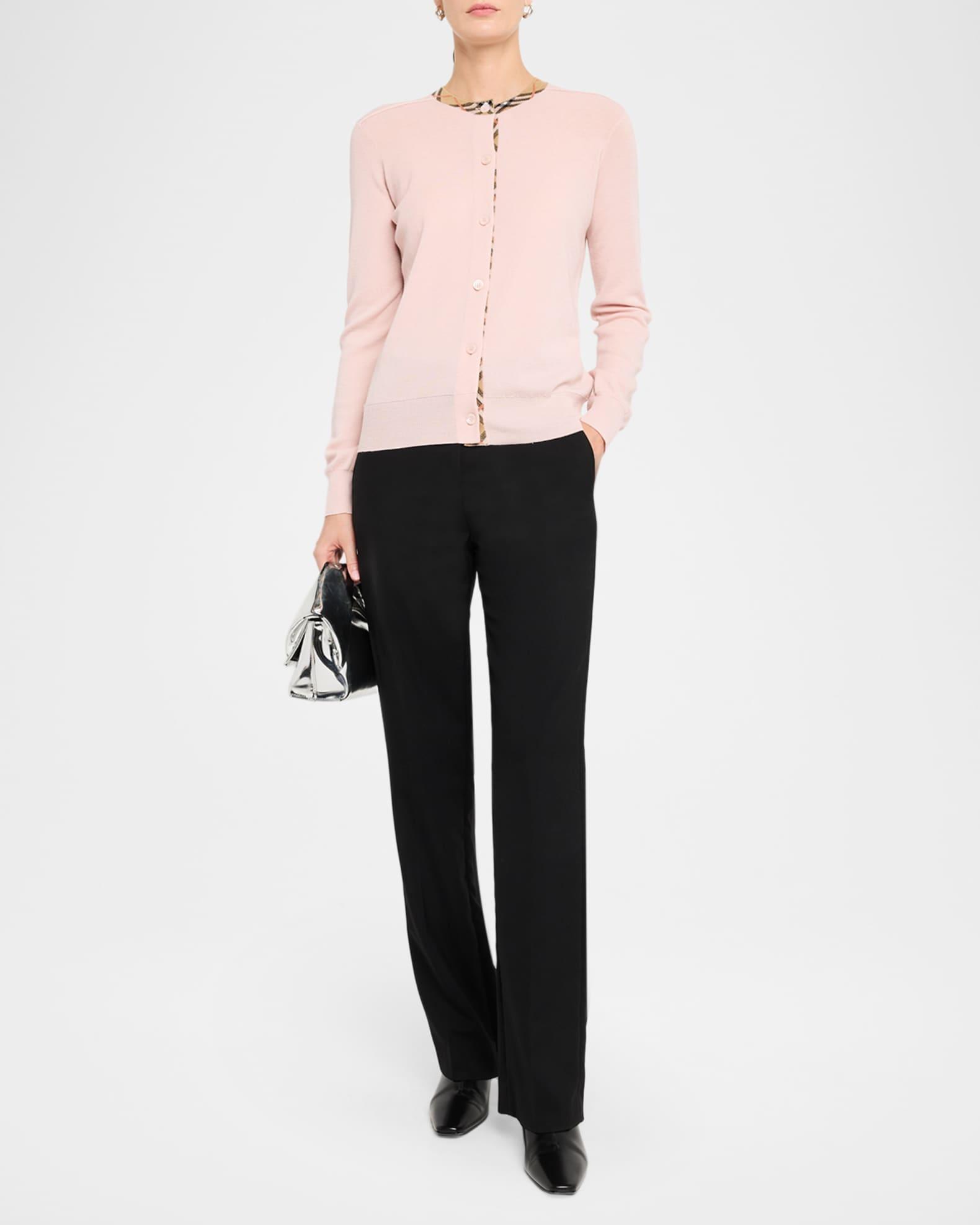 Check Collar Crewneck Cardigan Product Image